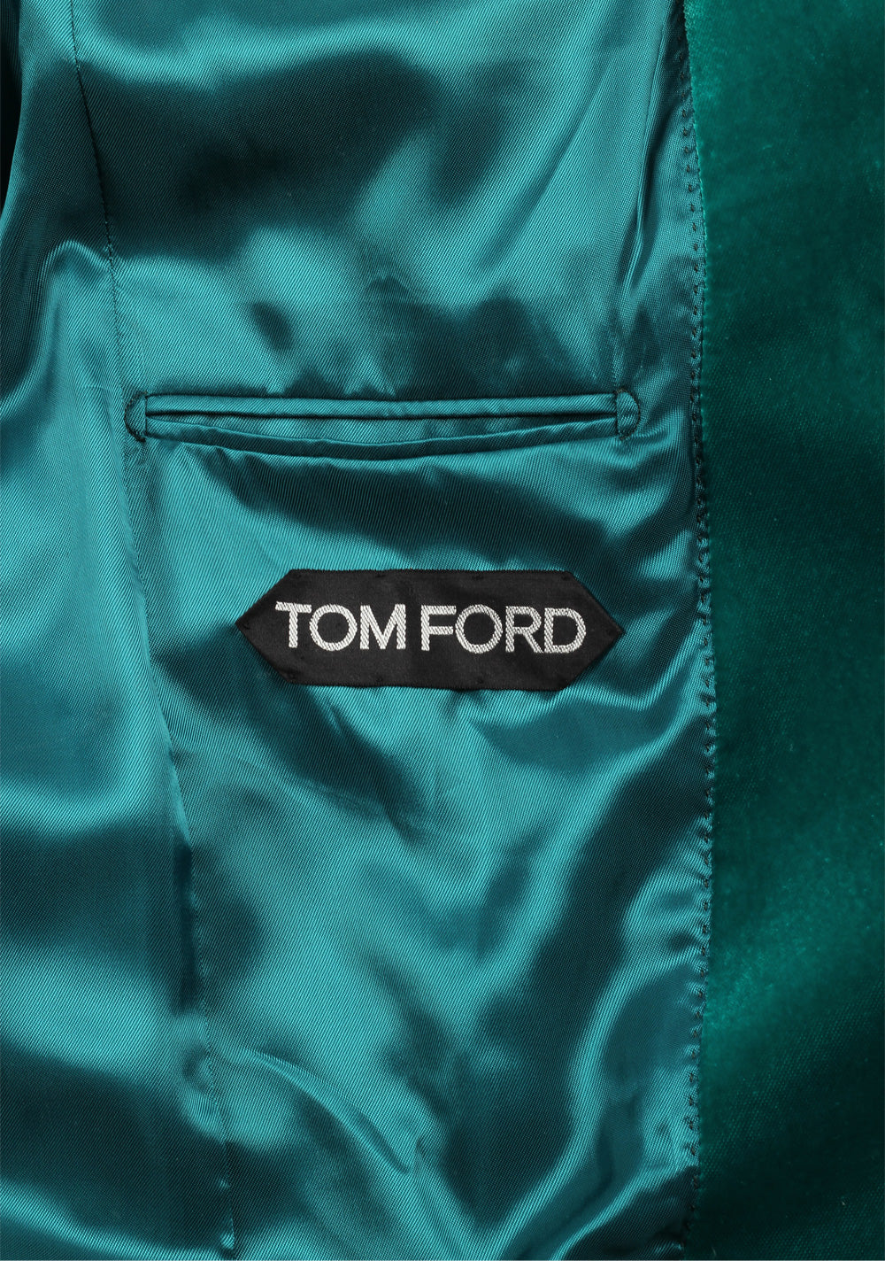 TOM FORD Basic Double Velvet Teal Tuxedo Dinner Jacket