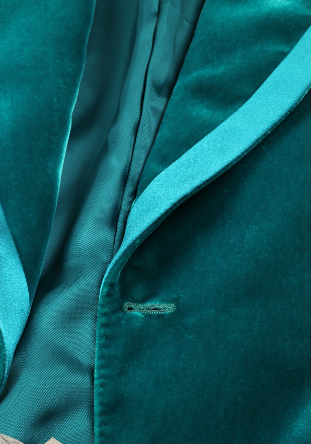 TOM FORD Basic Double Velvet Teal Tuxedo Dinner Jacket