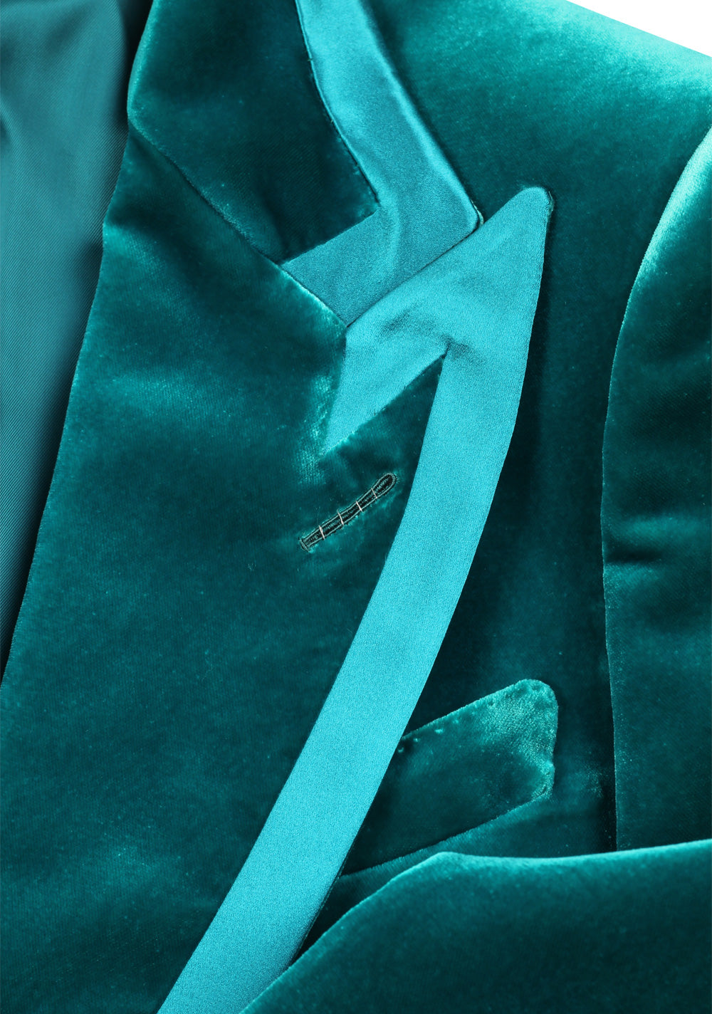TOM FORD Basic Double Velvet Teal Tuxedo Dinner Jacket