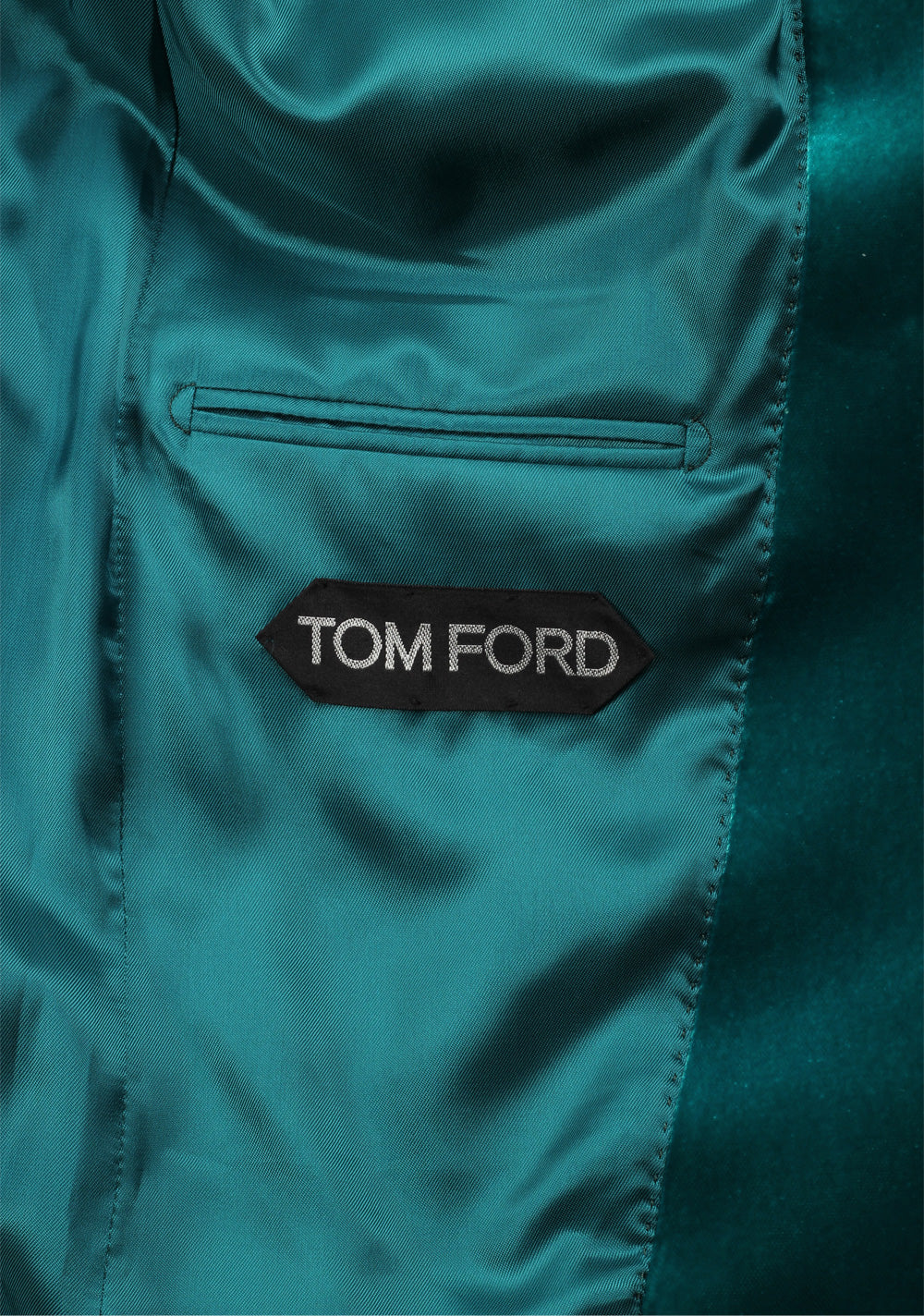TOM FORD Basic Double Velvet Teal Tuxedo Dinner Jacket