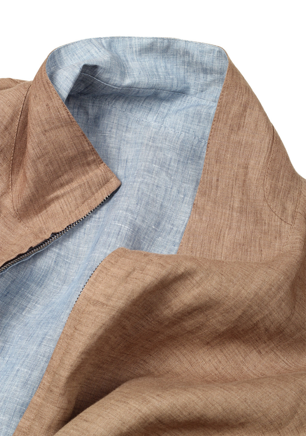 Loro Piana Reversible Brown Blue Bomber Jacket Coat