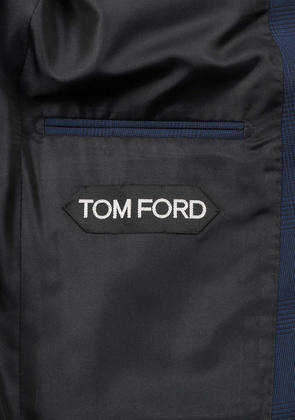 TOM FORD O'Connor Wool Checked Blue Suit