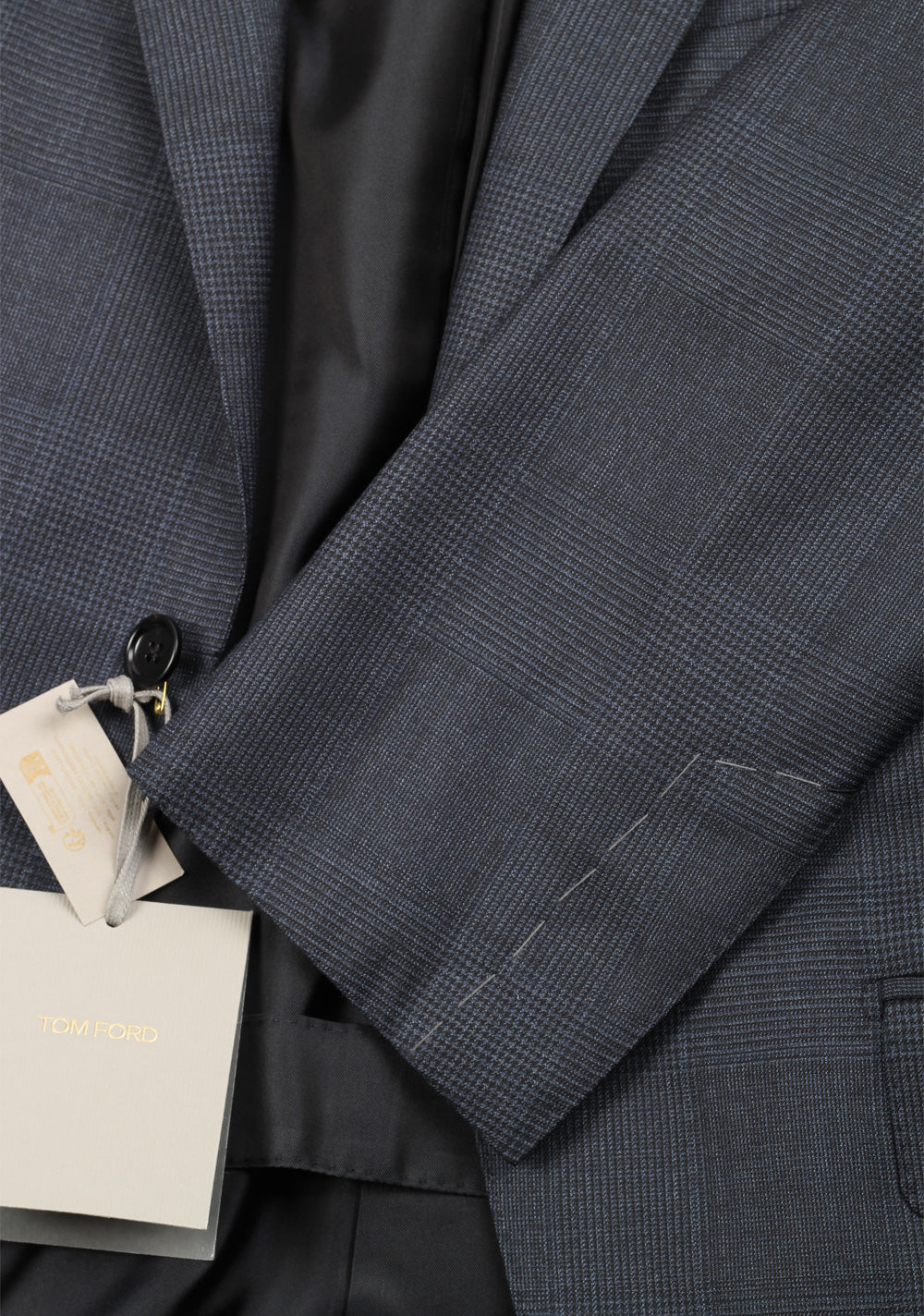 TOM FORD O'Connor Wool Checked Blue Suit