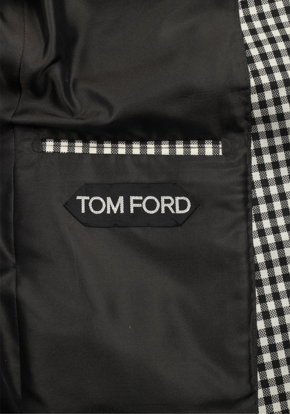 TOM FORD Windsor Black White Checked Suit Size 48 / 38R U.S.