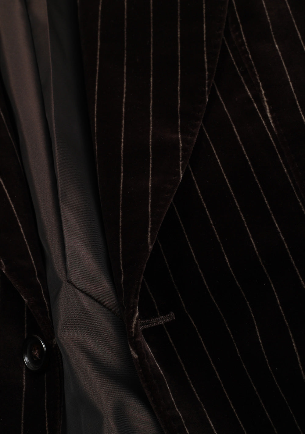 TOM FORD Atticus Brown Striped Suit Size 46 / 36R U.S.