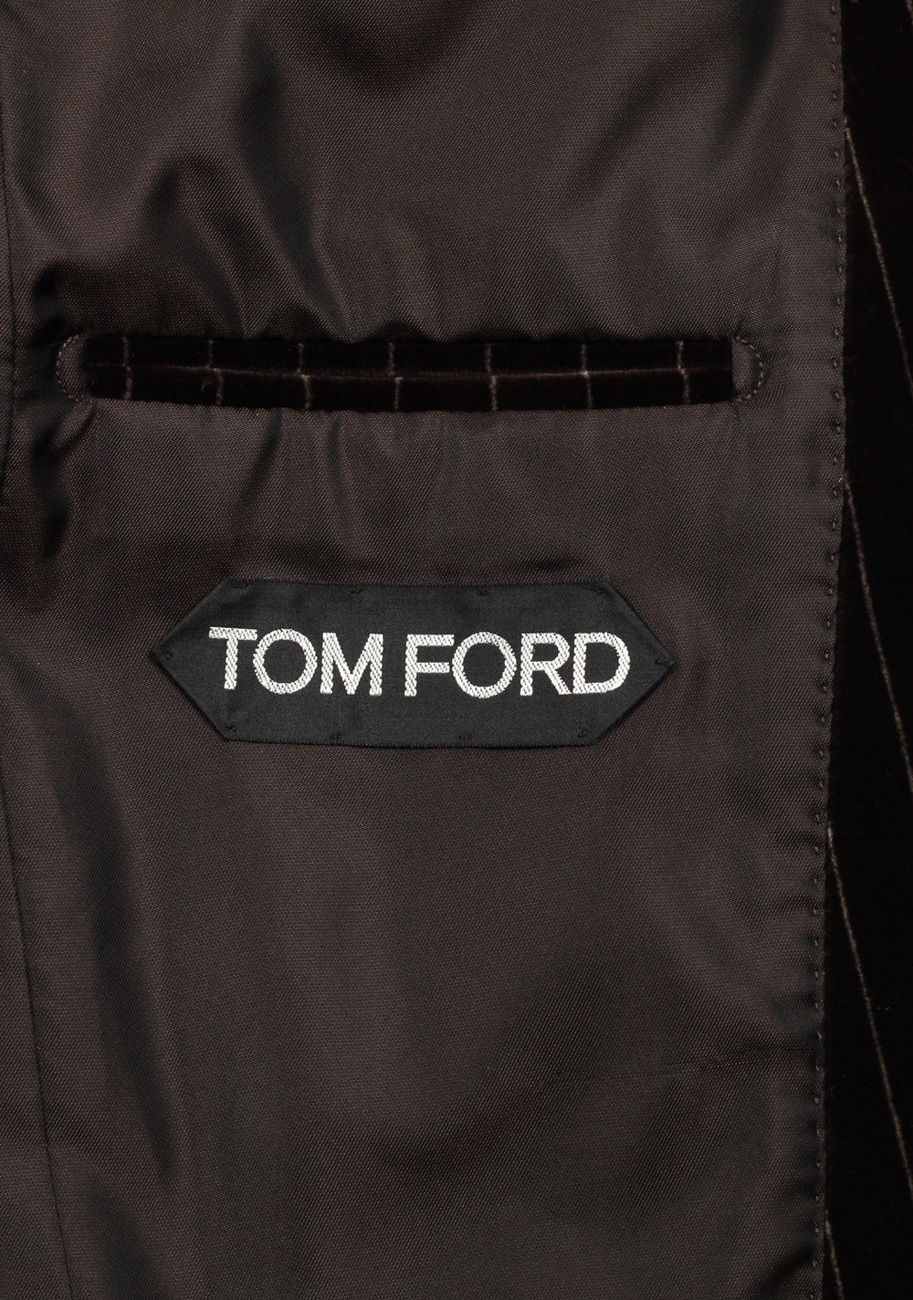 TOM FORD Atticus Brown Striped Suit Size 46 / 36R U.S.