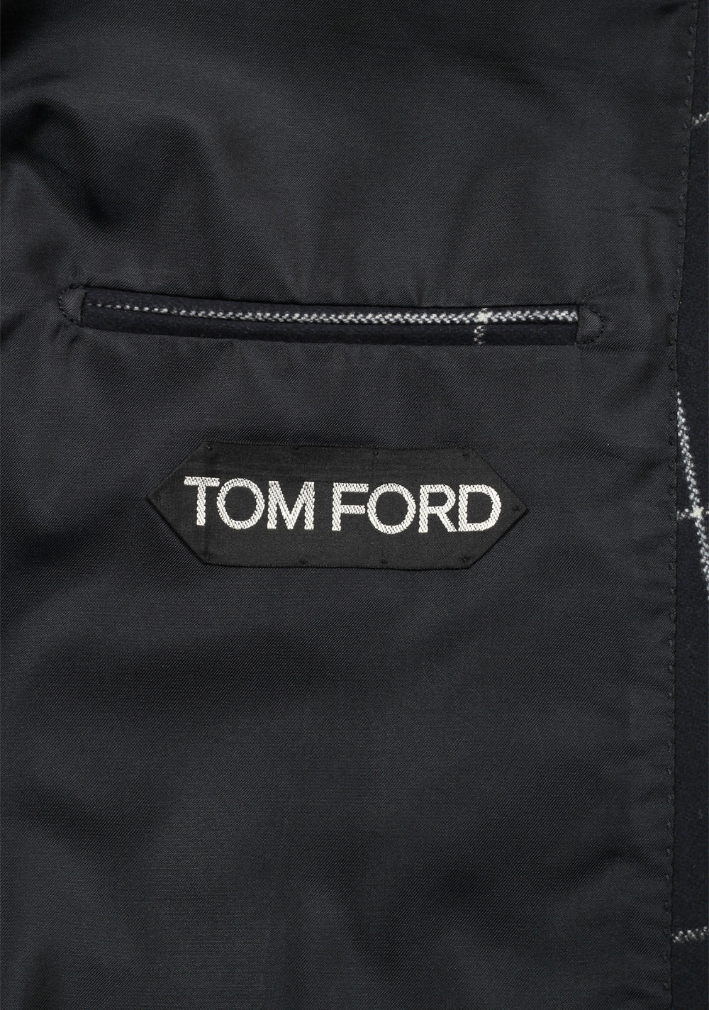 TOM FORD Buckingham Wool Checked Blue Suit Size 48 / 38R U.S.