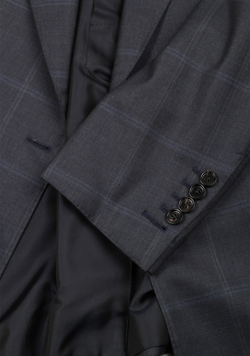 TOM FORD Atticus Wool Checked Blue Suit Size 54 / 44R U.S.