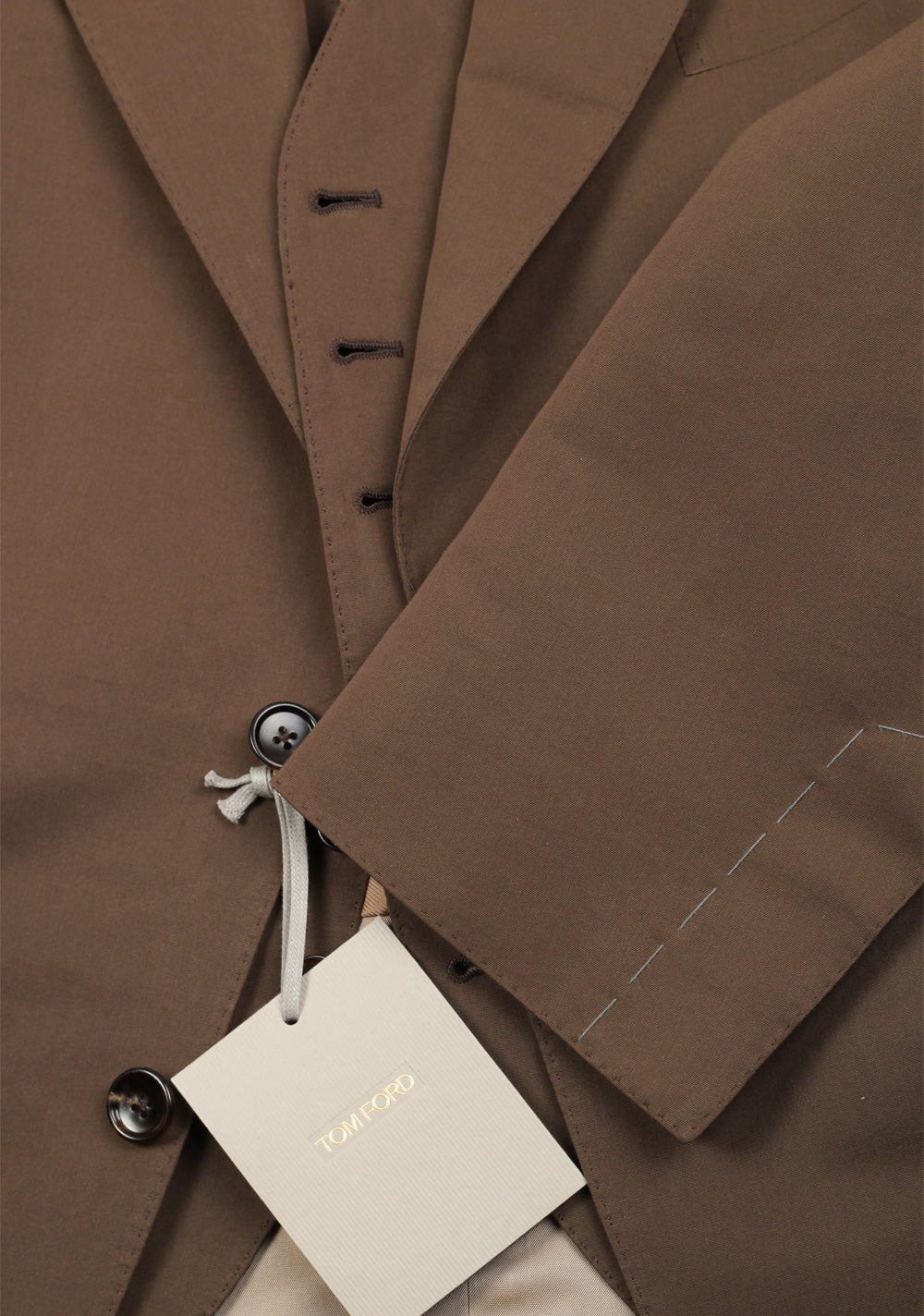 TOM FORD Windsor Brown 3 Piece Solid Suit Size 54S / 44S U.S.