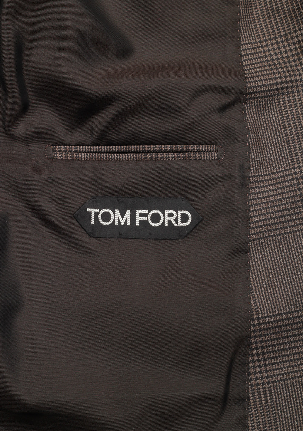 TOM FORD Windsor Brown 3 Piece Checked Suit Size 54S / 44S U.S.
