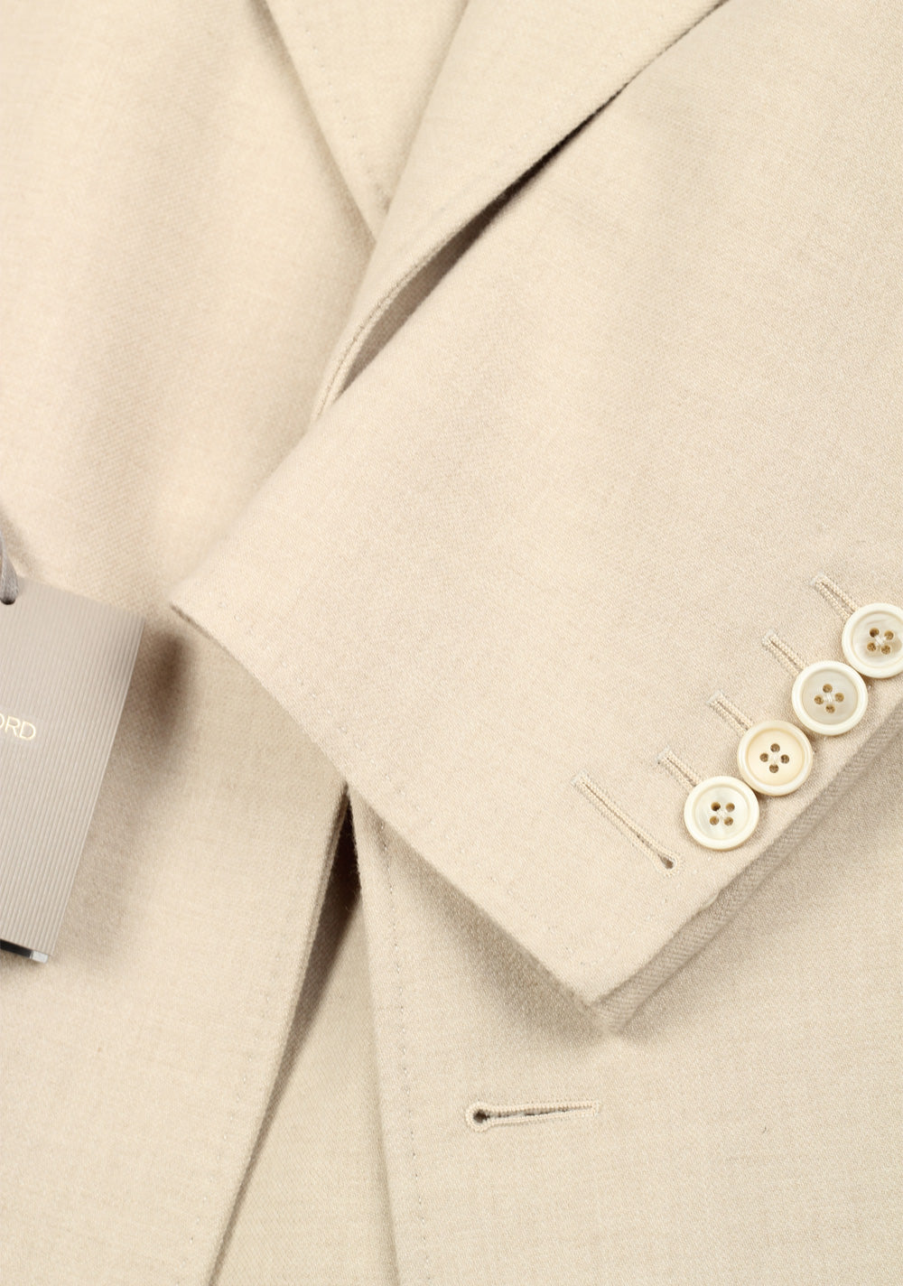 TOM FORD Beige Double Breasted Coat 58 / 48R U.S.