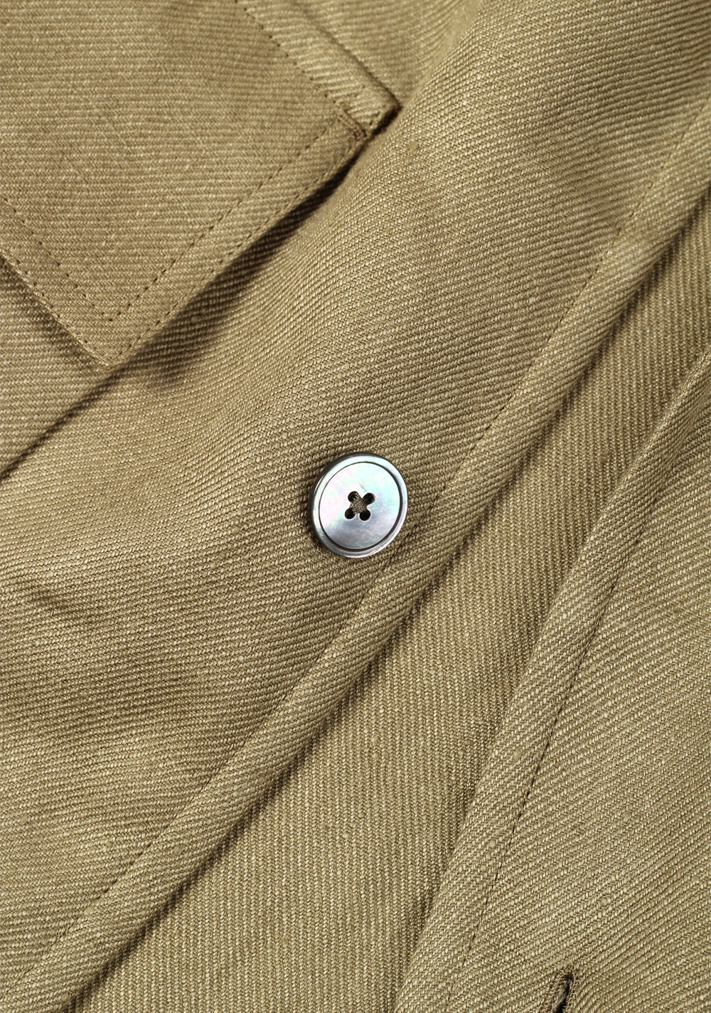ZEGNA Oasi Lino Olive Green Overshirt