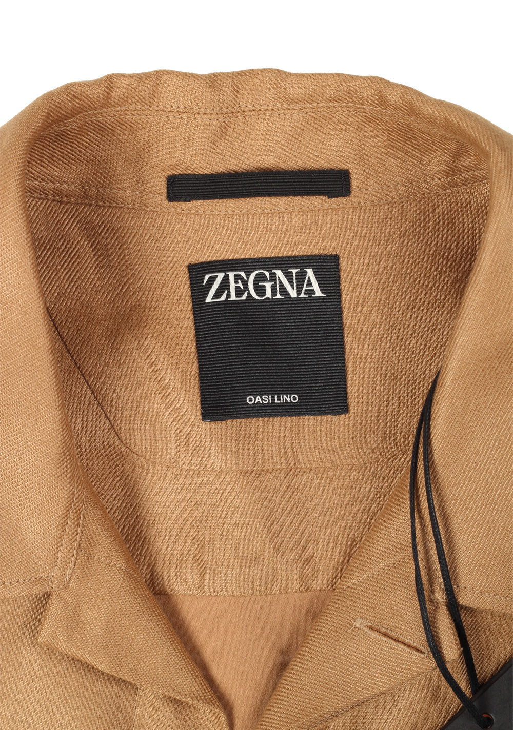 ZEGNA Oasi Lino Camel Overshirt
