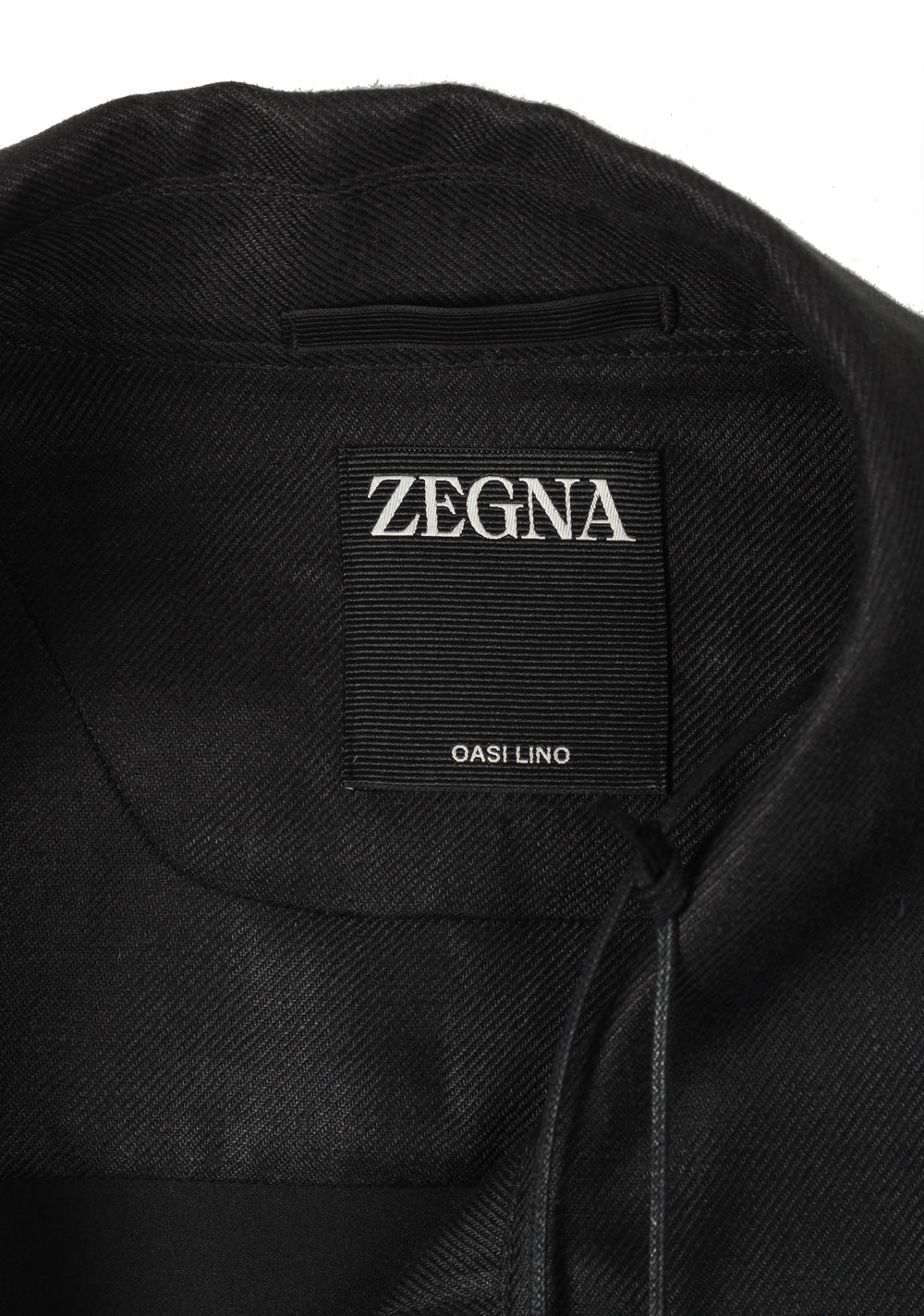 ZEGNA Oasi Lino Black Overshirt