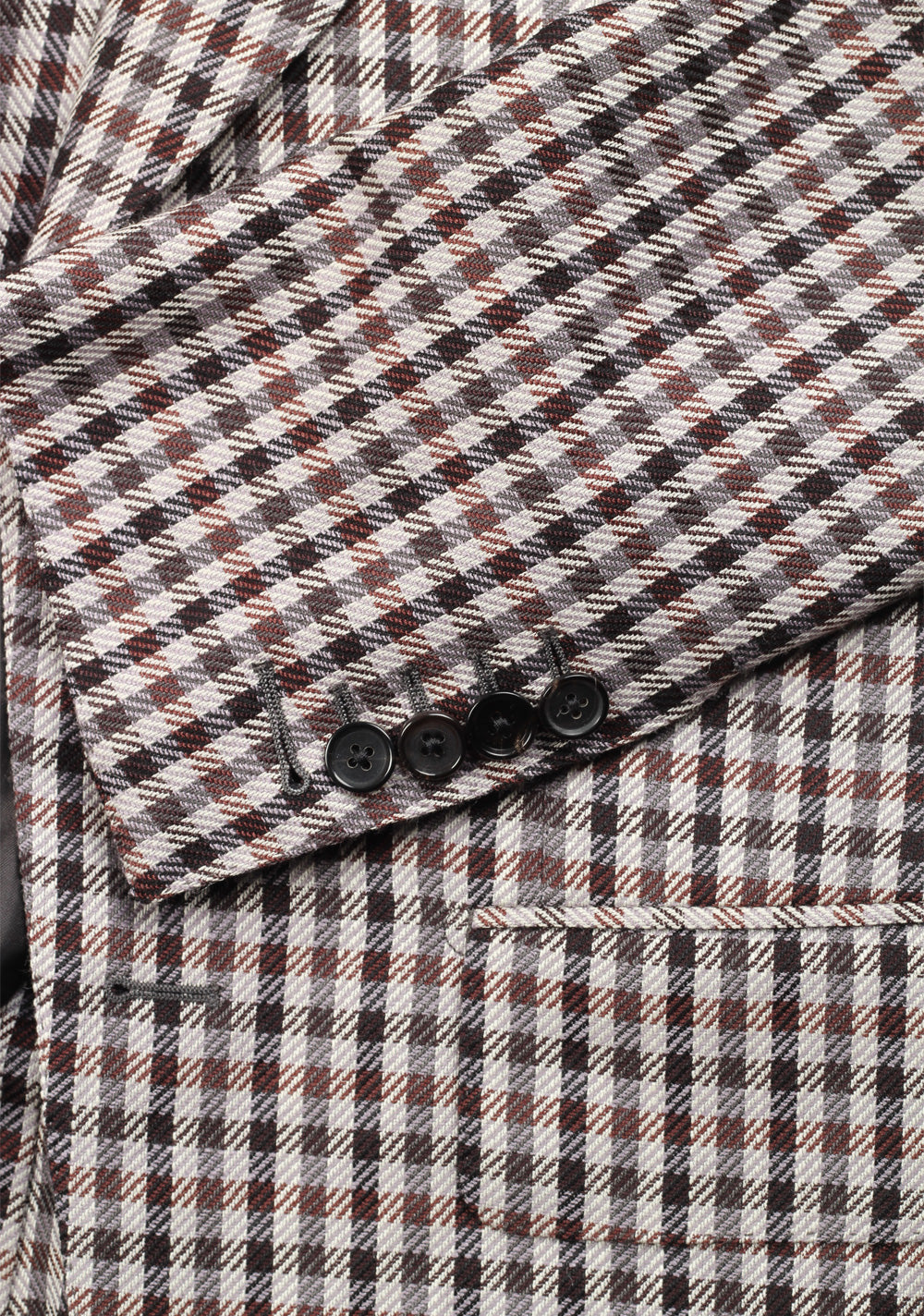 TOM FORD Atticus Brown Checked Suit Size 46 / 36R U.S.