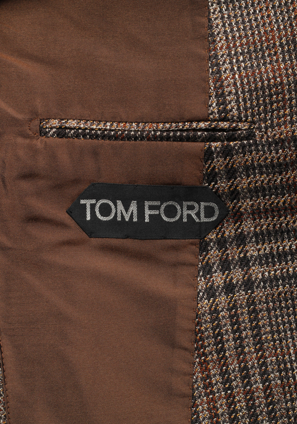 TOM FORD O'Connor Checked Brown Sport Coat Size 48 / 38R U.S.