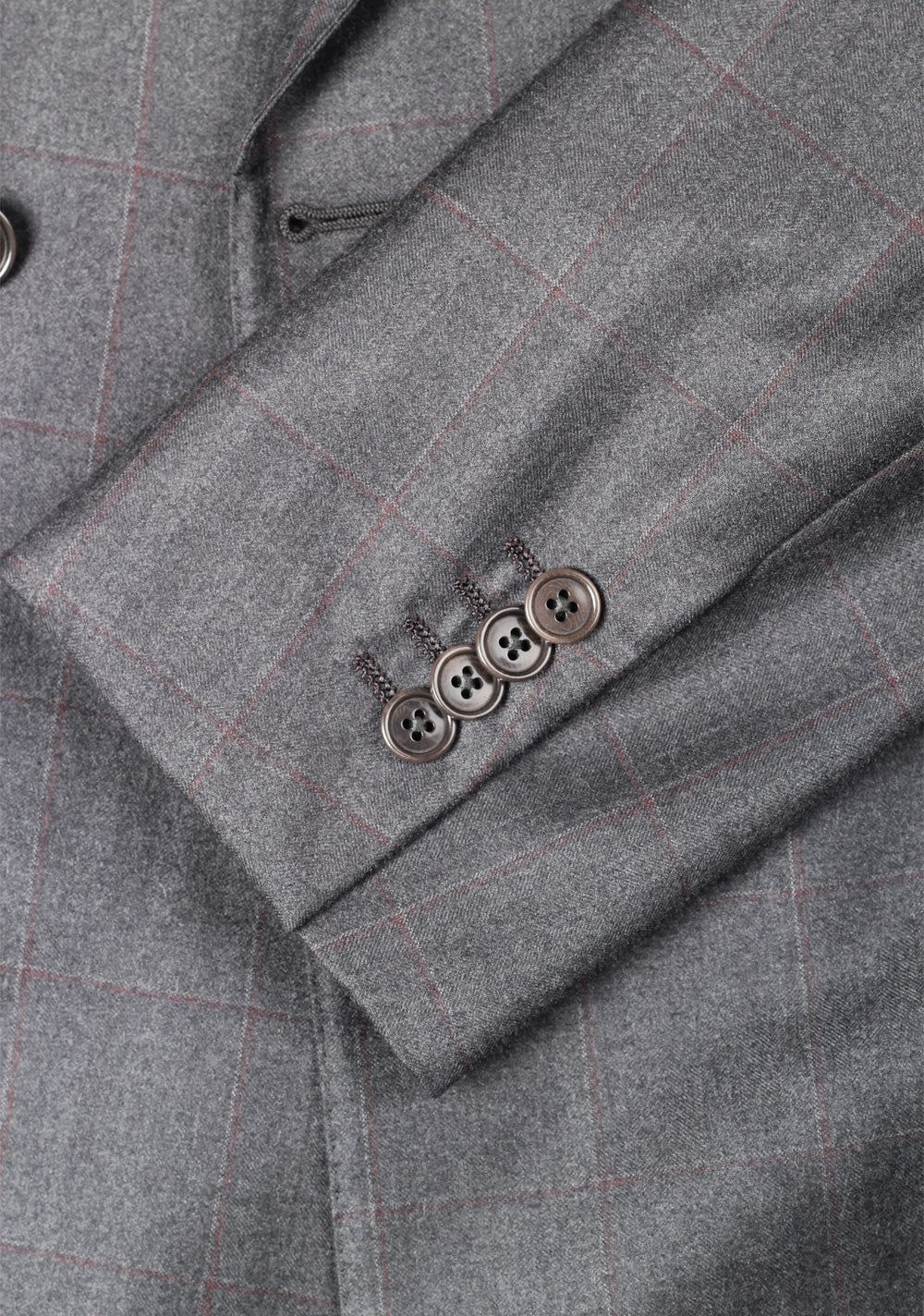 ZEGNA Double Breasted Gray Checked Suit in Wool Size 52 / 42R U.S.