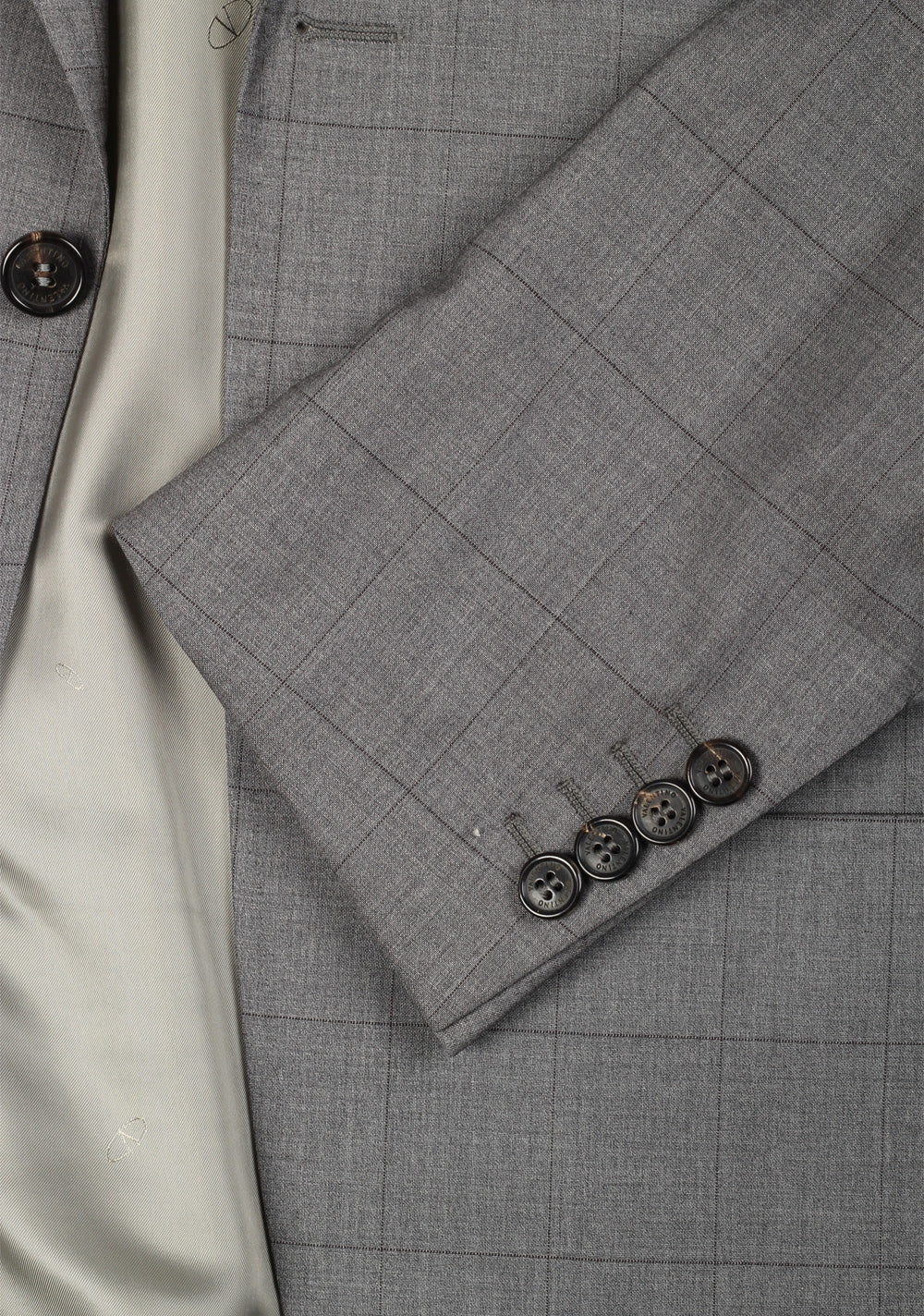 Valentino Gray Checked Suit Size 50 / 40R U.S.