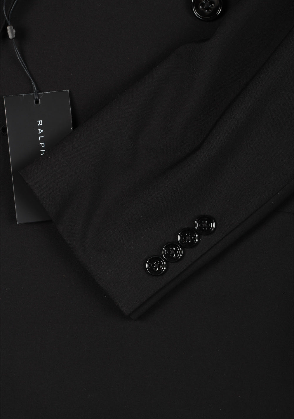 Ralph Lauren Double Breasted Black Suit Size In Wool