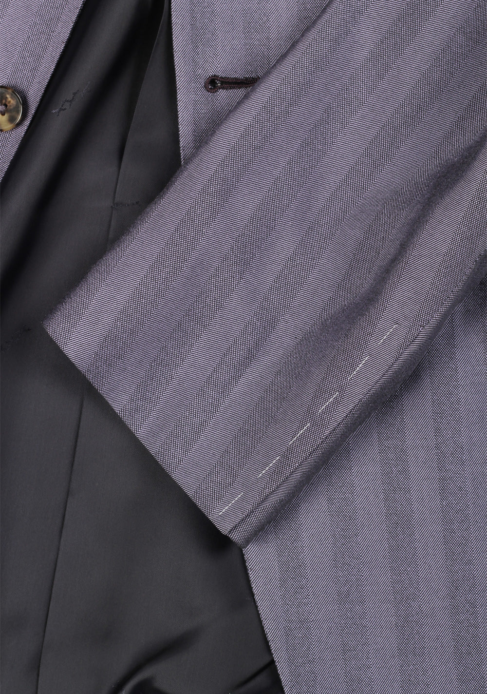 ZEGNA Couture Purple Herringbone Sport Coat Size 52 / 42R U.S. in Silk