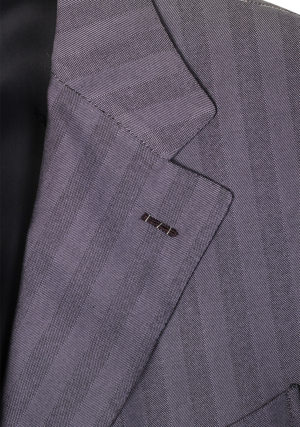 ZEGNA Couture Purple Herringbone Sport Coat Size 52 / 42R U.S. in Silk