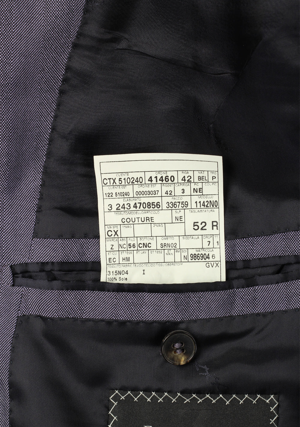 ZEGNA Couture Purple Herringbone Sport Coat Size 52 / 42R U.S. in Silk