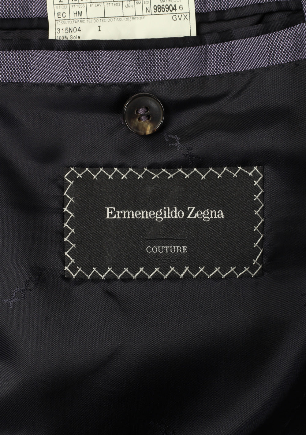 ZEGNA Couture Purple Herringbone Sport Coat Size 52 / 42R U.S. in Silk
