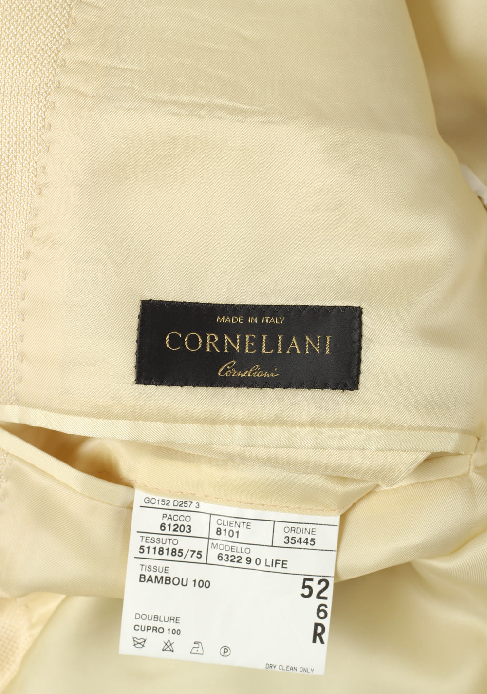 Corneliani Vanilla Sport Coat Size 52 / 42R U.S. in bamboo