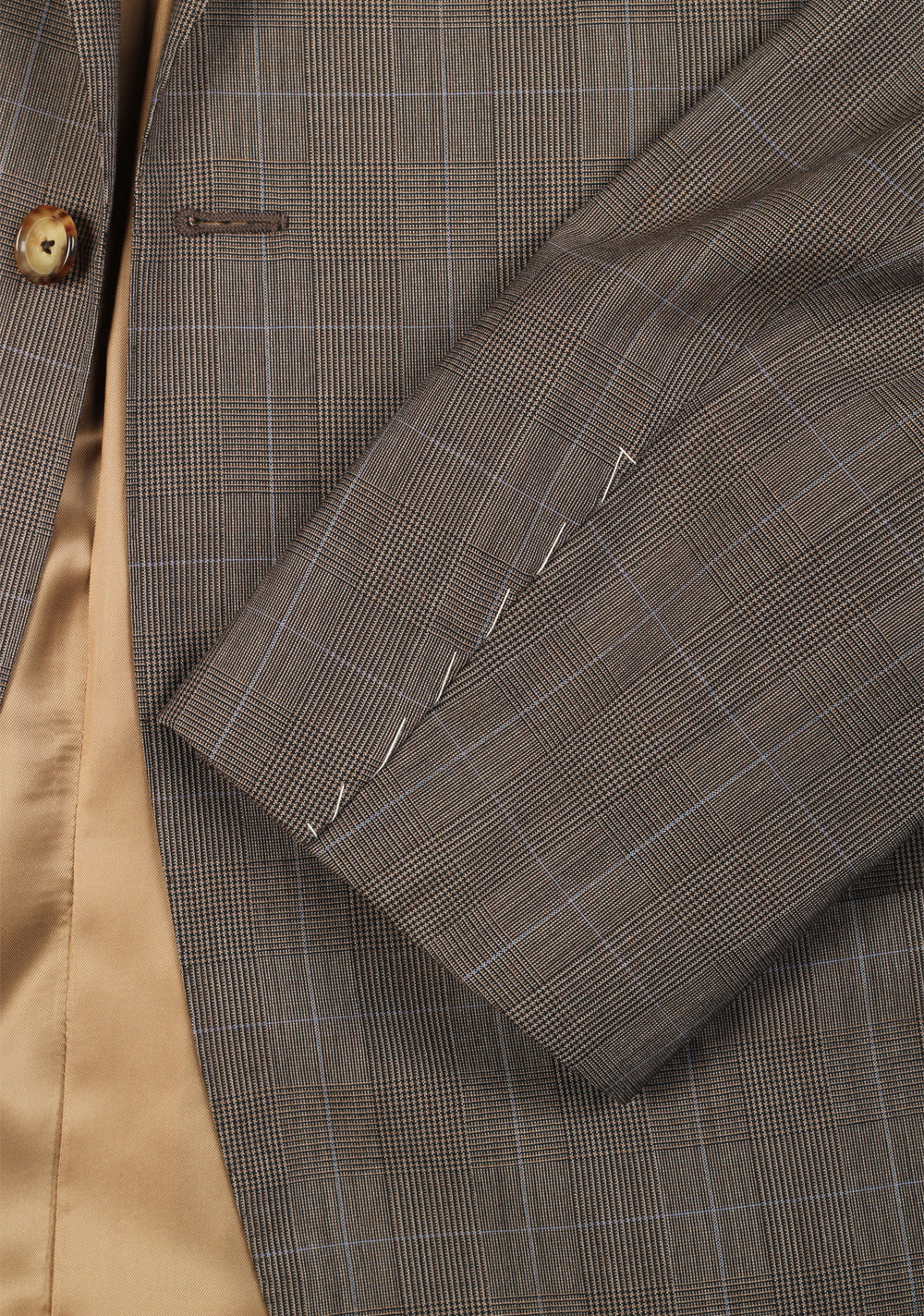 Caruso Brown Checked Sport Coat Size 60 / 50R U.S. in Wool