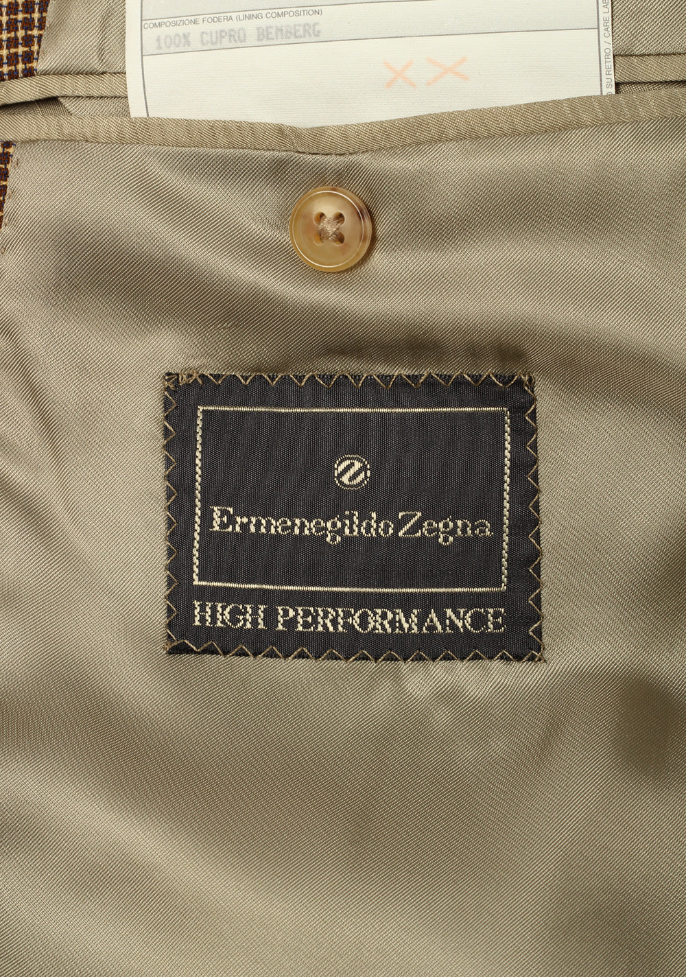 ZEGNA Checked Brown High Performance Sport Coat Size 48 / 38R U.S.