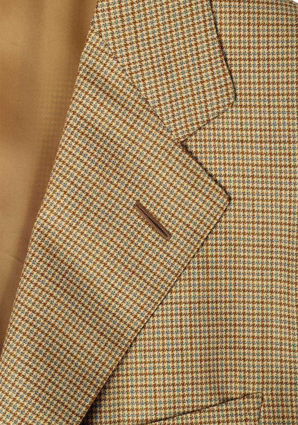 ZEGNA Trofeo Checked Beige Sport Coat Size 48 / 38R U.S.