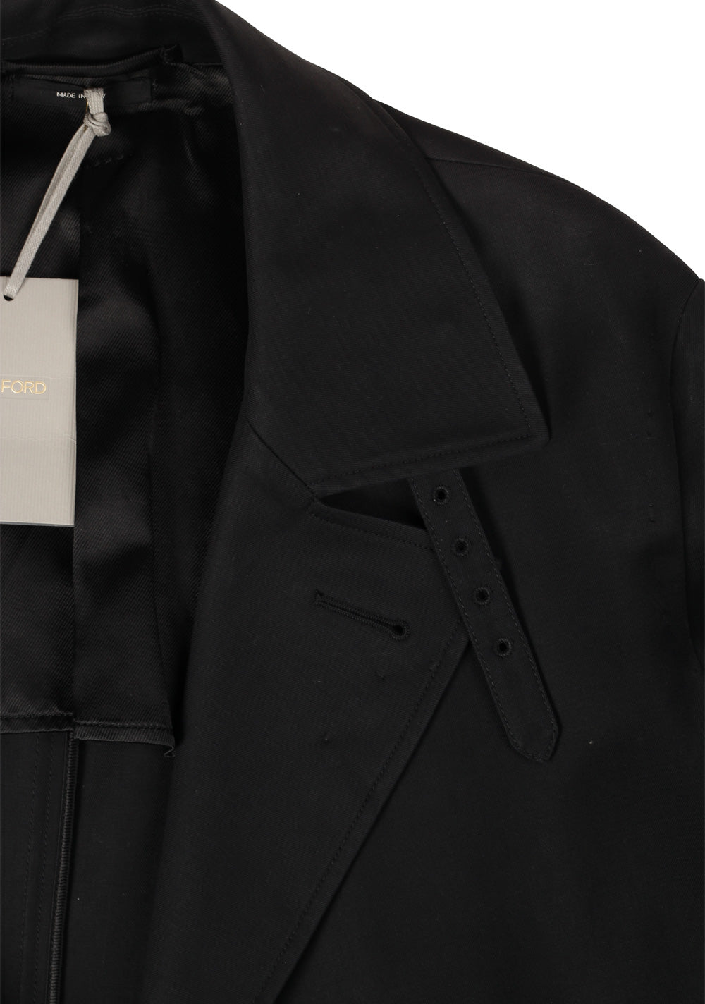 TOM FORD Black Rain Coat Size 48 / 38R U.S. Outerwear
