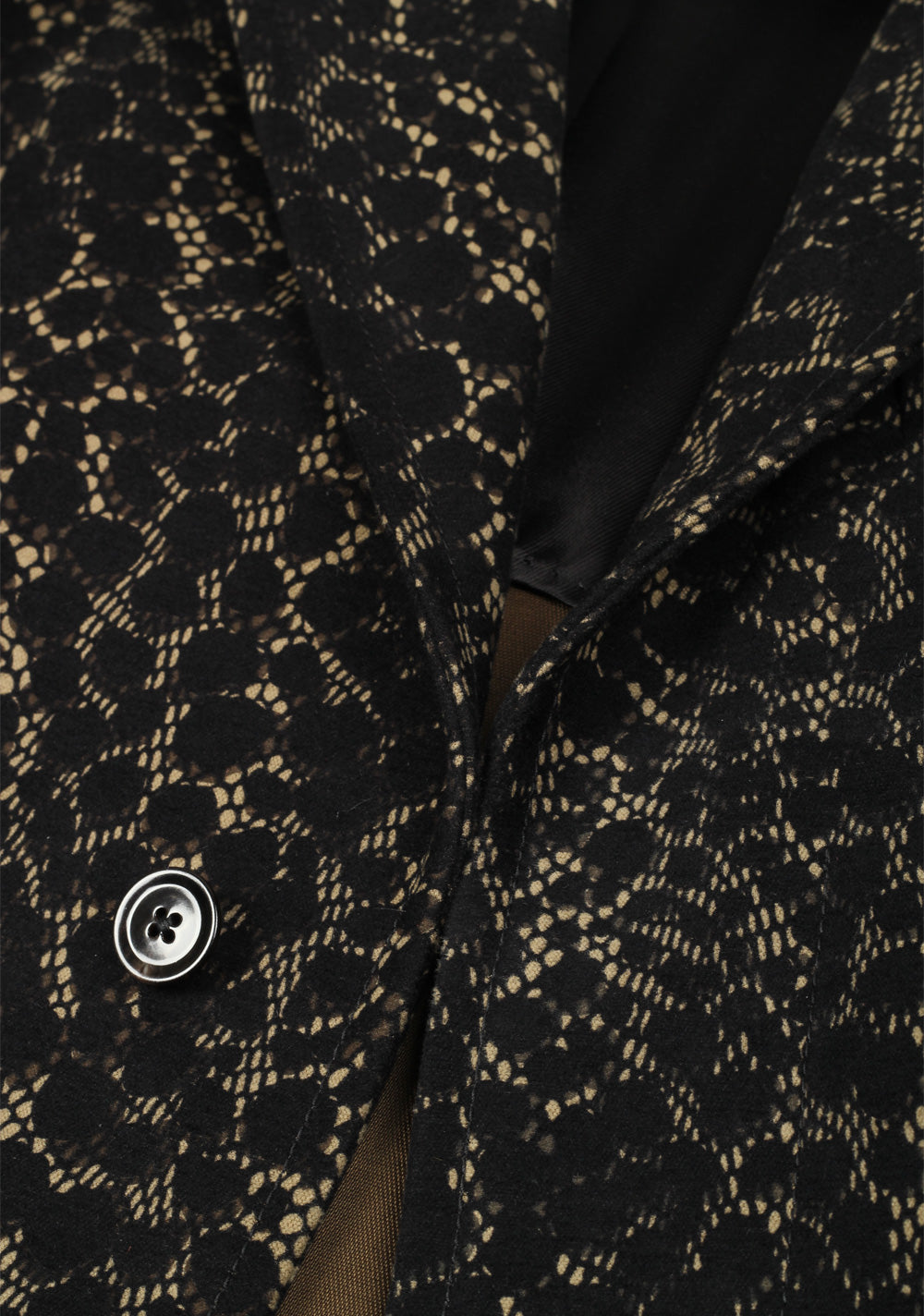 TOM FORD Black Patterned Coat Size 48 / 38R U.S. Outerwear
