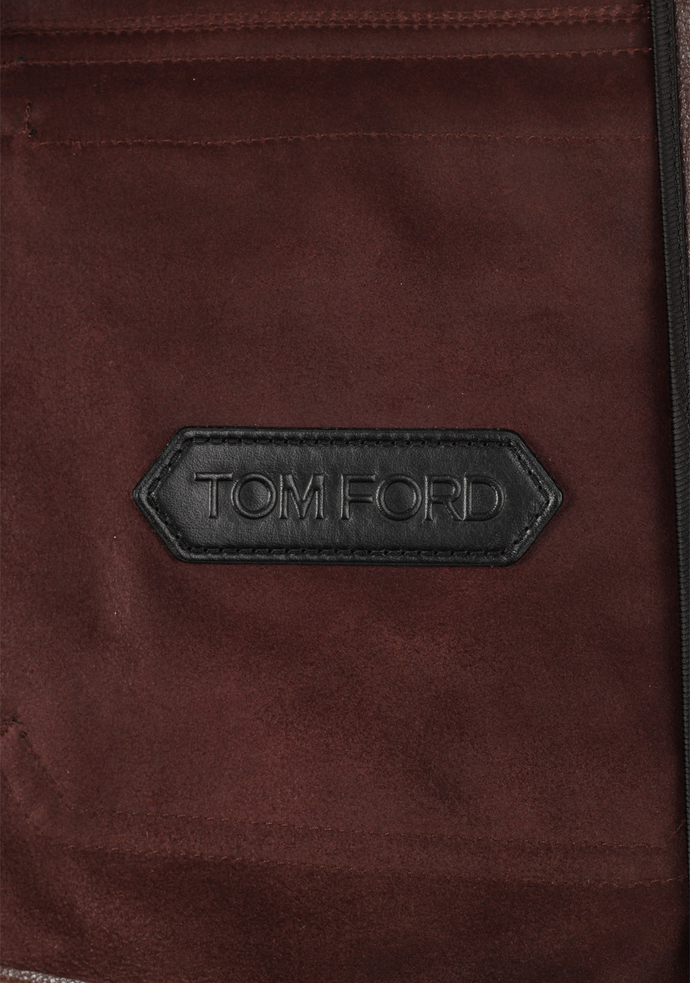 TOM FORD Brown Leather Jacket Coat Size 48 / 38R U.S. Outerwear