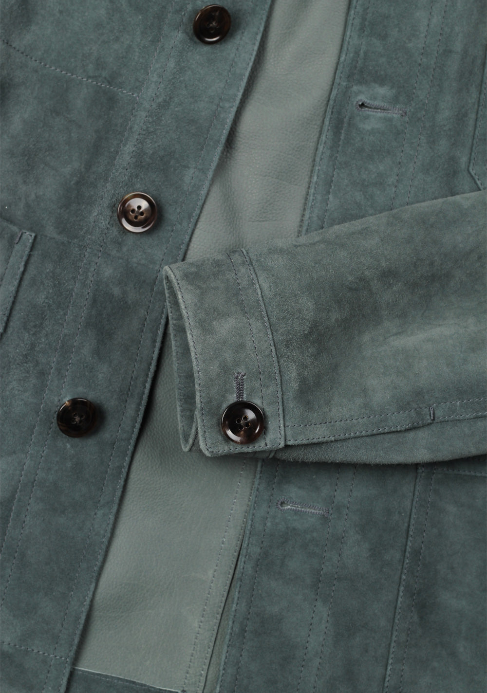 TOM FORD Petrol Leather Jacket Coat Size 48 / 38R U.S. Outerwear
