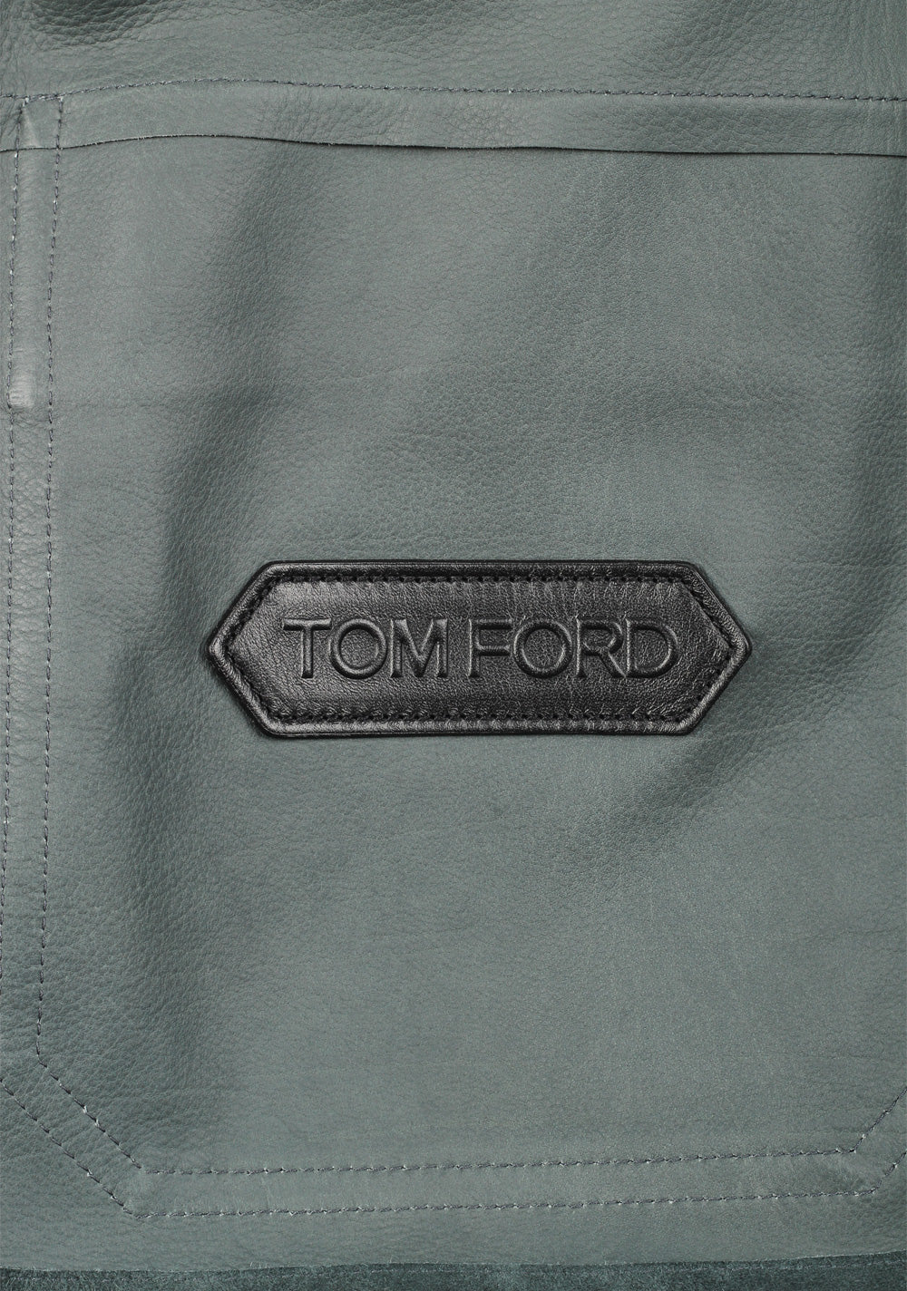 TOM FORD Petrol Leather Jacket Coat Size 48 / 38R U.S. Outerwear