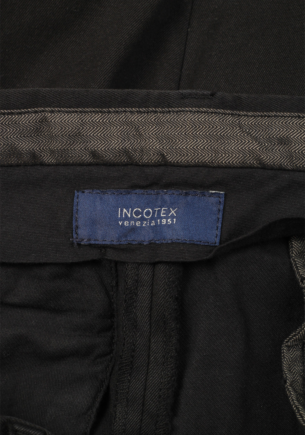 Incotex Black Comfort Chino Trousers