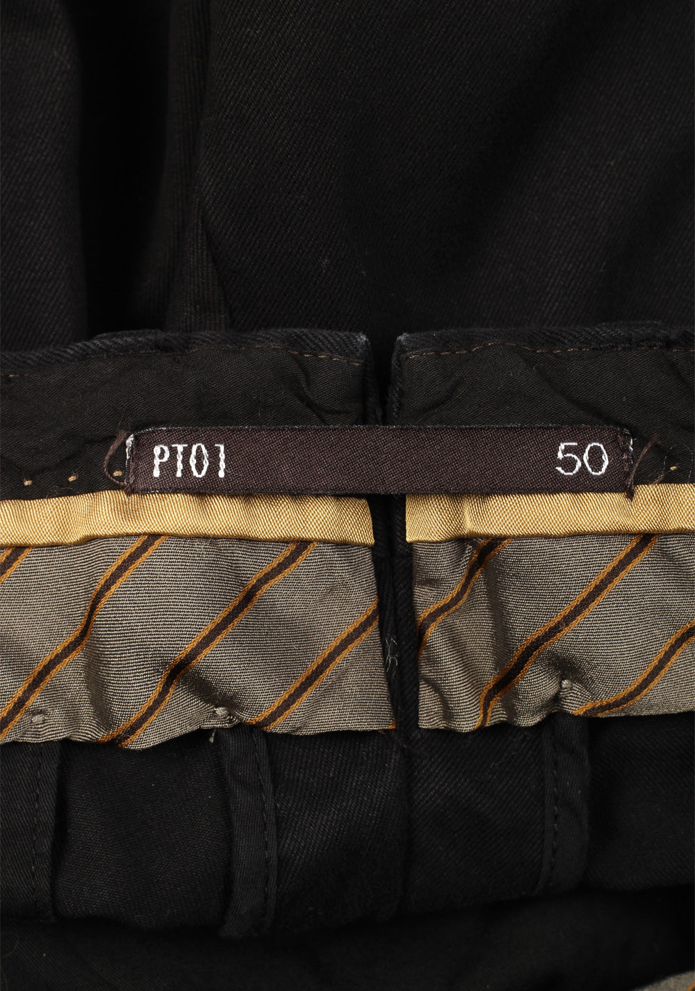 PT01 Black Trousers in Cotton