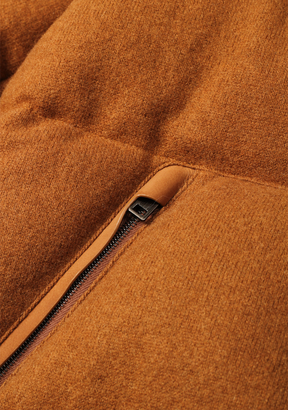 ZEGNA Oasi Cashmere Brown Padded Bomber Jacket Outerwear