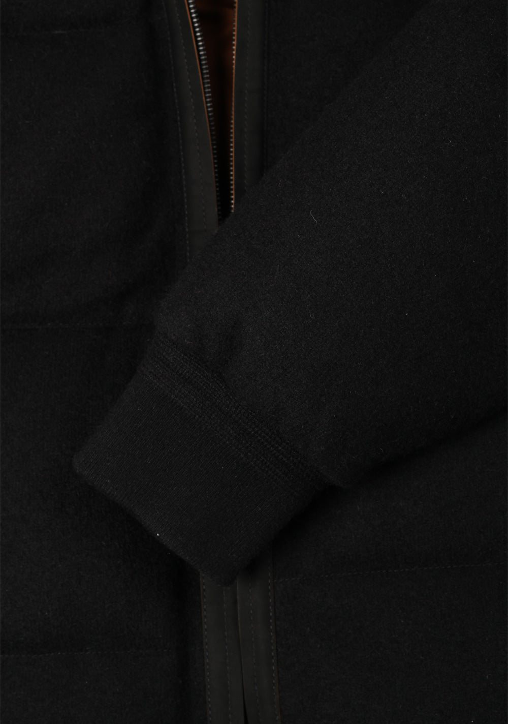 ZEGNA Oasi Cashmere Black Padded Bomber Jacket Outerwear