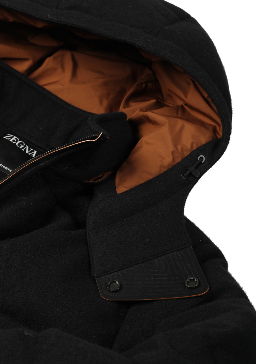 ZEGNA Oasi Cashmere Black Padded Bomber Jacket Outerwear