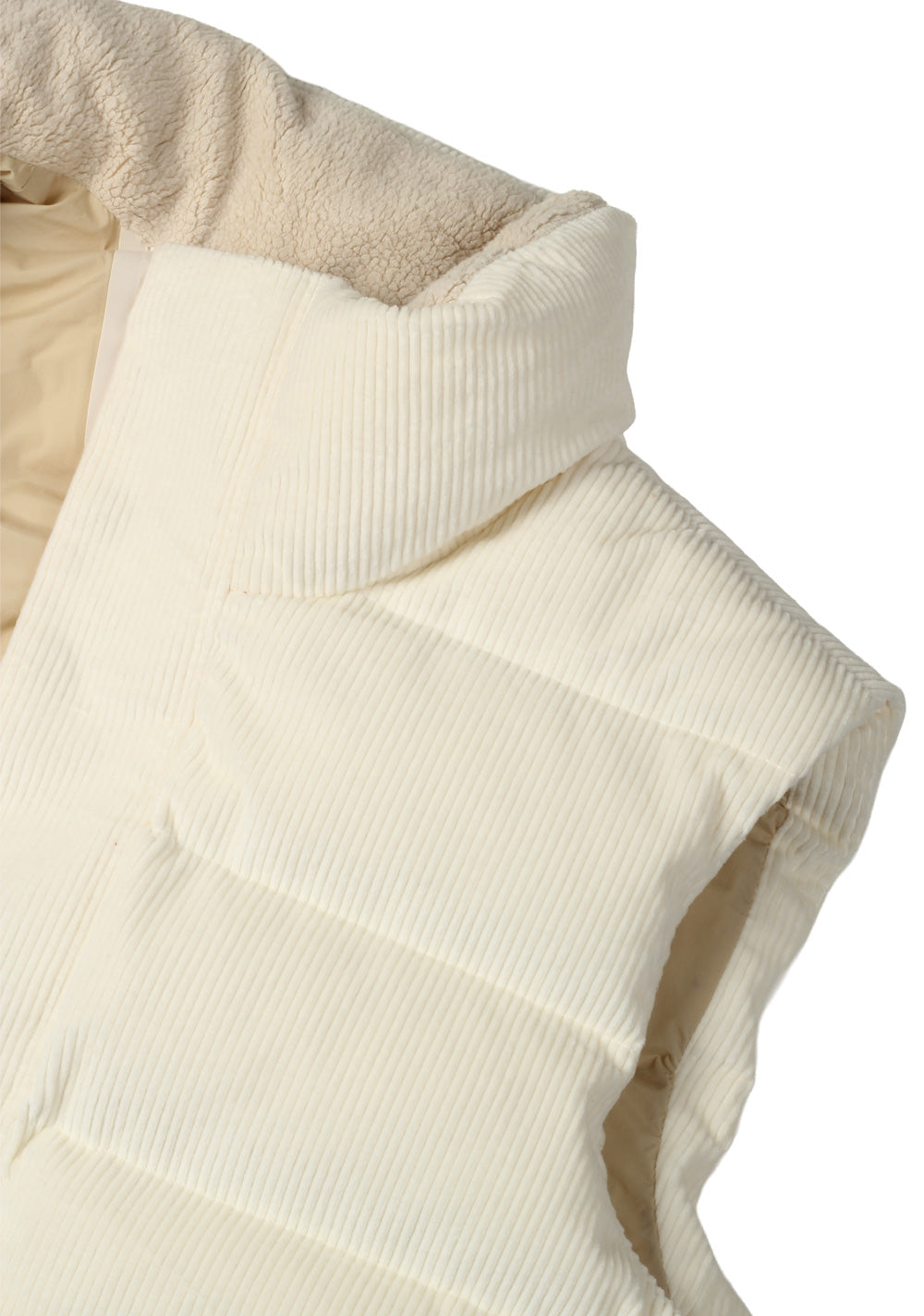 ZEGNA Cashco Elements Off White Corduroy Vest Outerwear