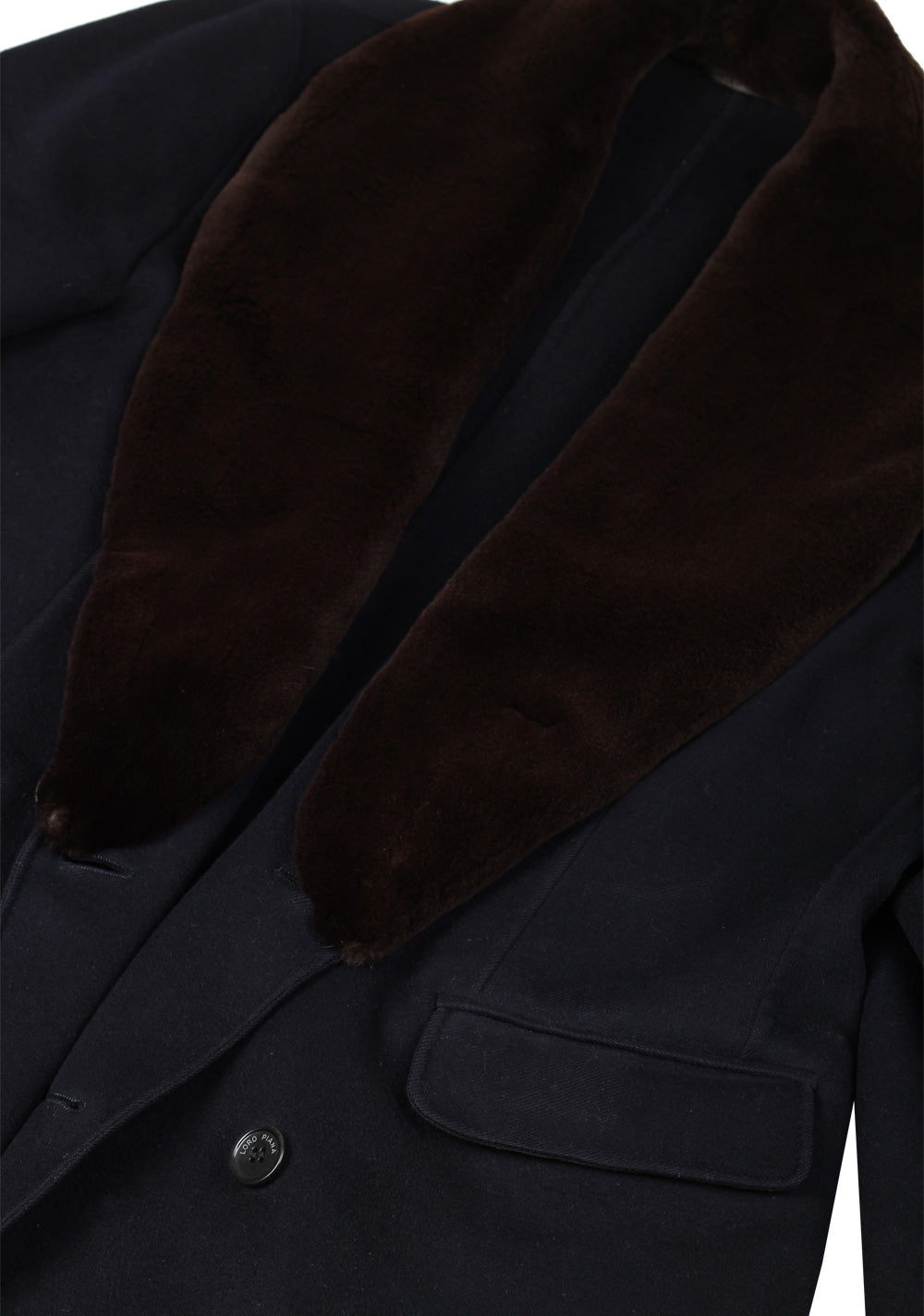 Loro Piana Blue Mink Baby Cashmere Over Coat Size 56 IT / 46R U.S.