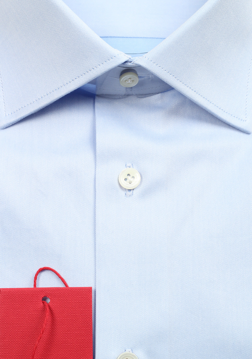 Kiton Solid Blue Dress Shirt