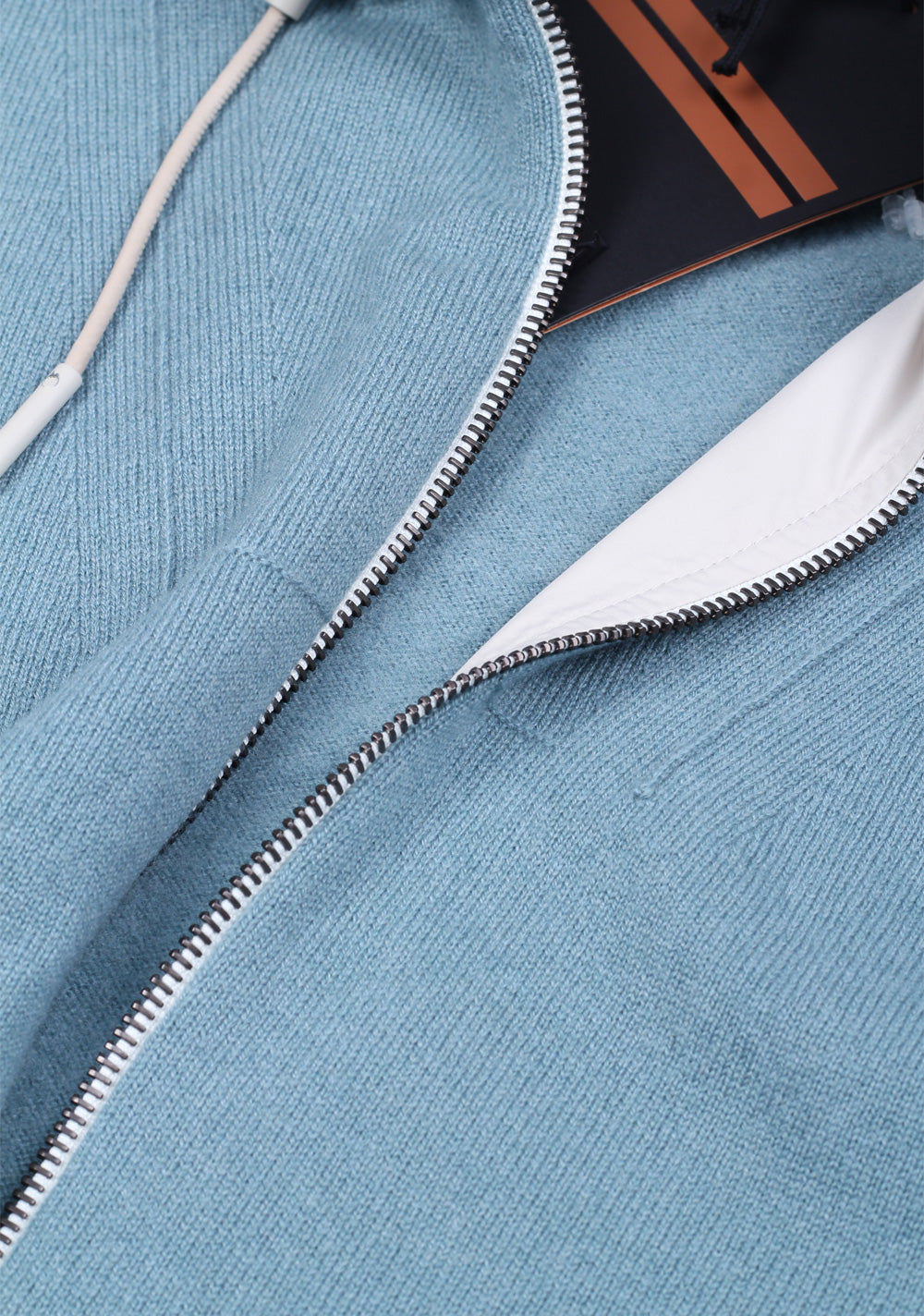 ZEGNA Oasi Cashmere Blue Zipper Sweater Size 56 / 46R U.S.