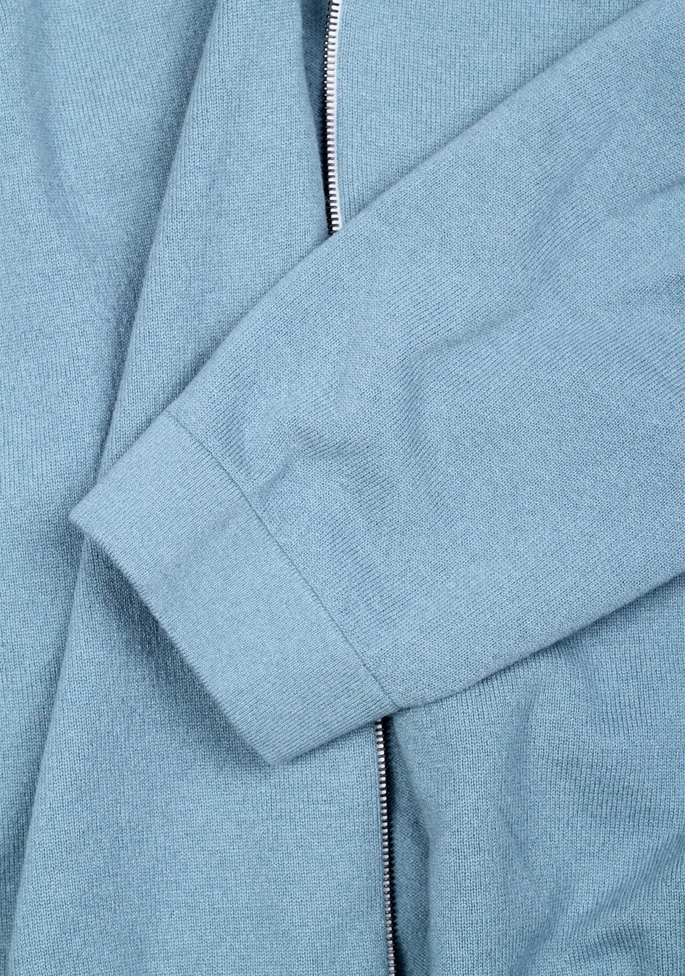 ZEGNA Oasi Cashmere Blue Zipper Sweater Size 56 / 46R U.S.