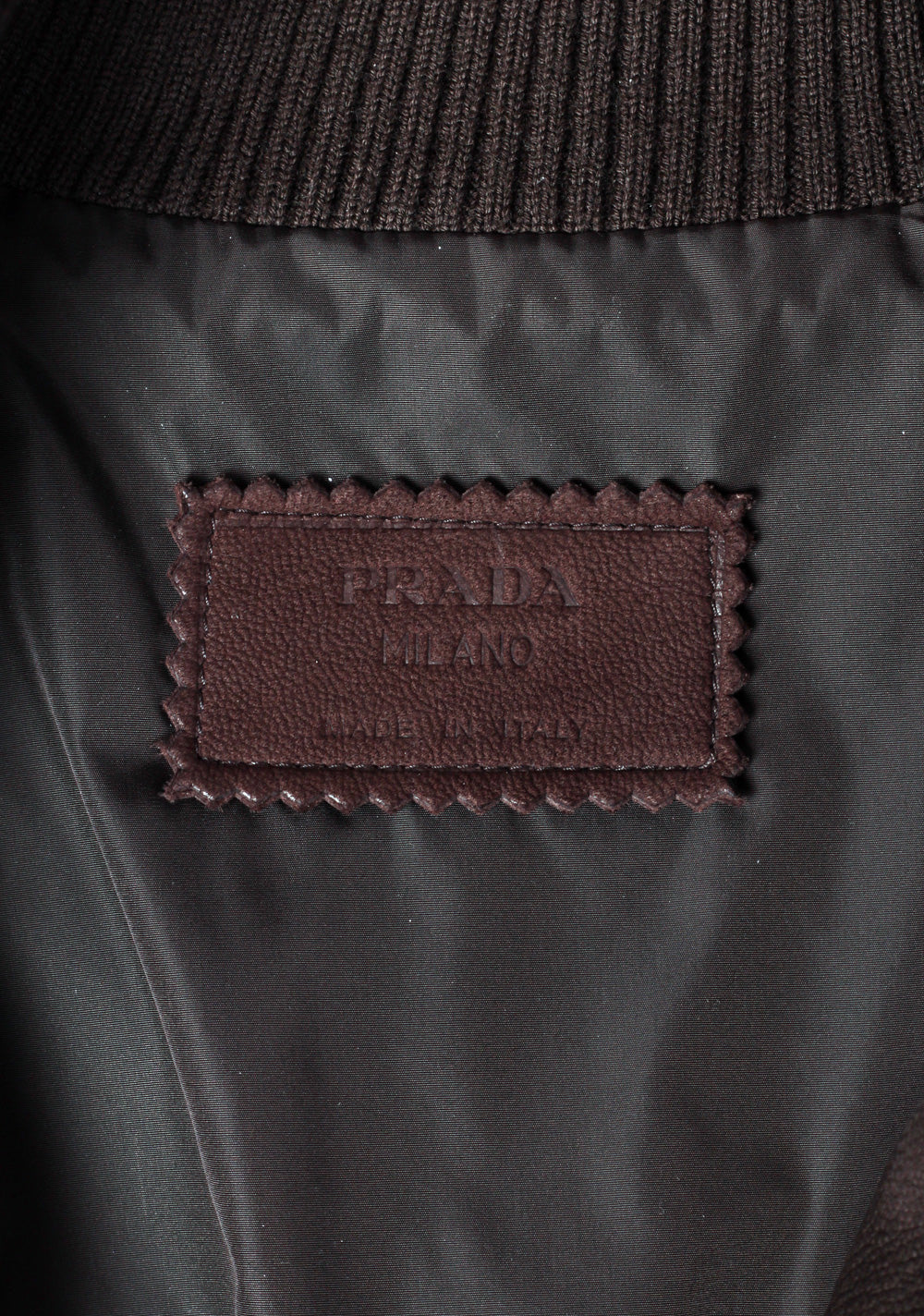 Prada Brown Leather Jacket Coat Size 54 / 44R U.S. Outerwear