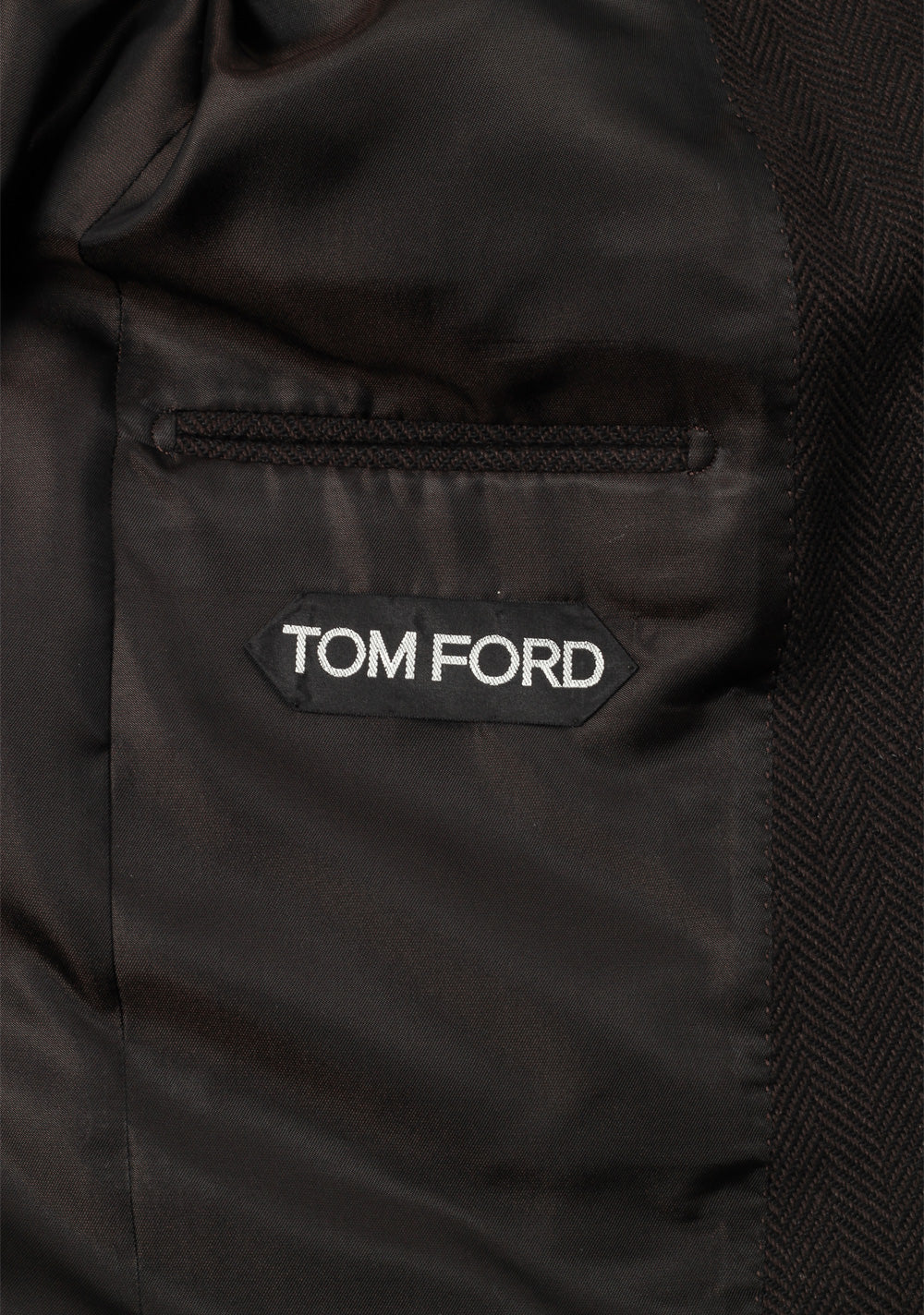 TOM FORD O'Connor Brown Herringbone Mohair Blend Suit