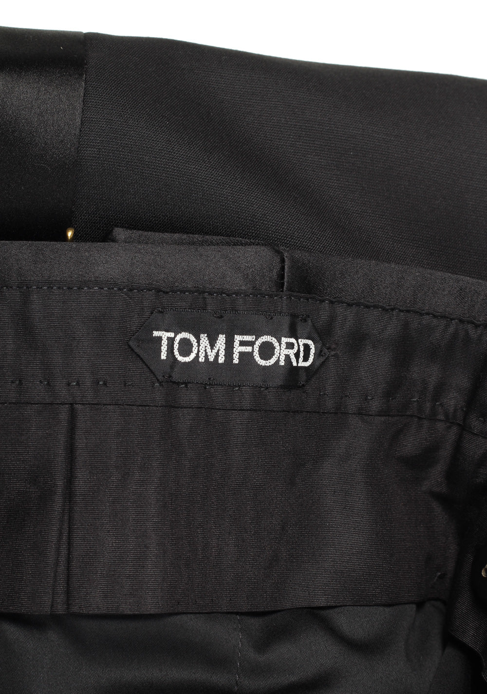 TOM FORD Black Mohair Blend Cocktail Tuxedo Trousers Size 56 / 40 U.S.