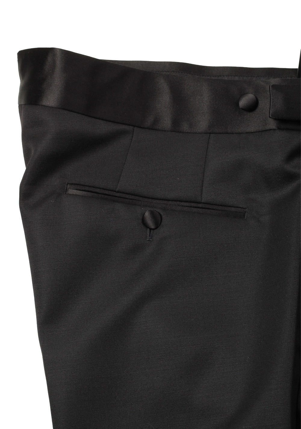 TOM FORD Black Wool Silk Cocktail Tuxedo Trousers Size 54 / 38 U.S.